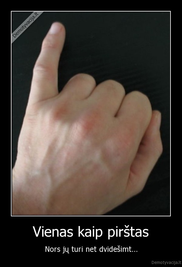 vienas,pirstas,vienatve