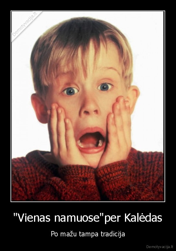 "Vienas namuose"per Kalėdas