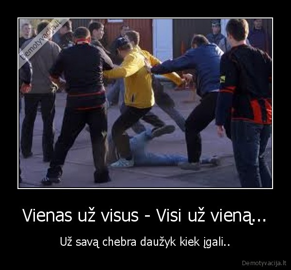 Vienas už visus - Visi už vieną...