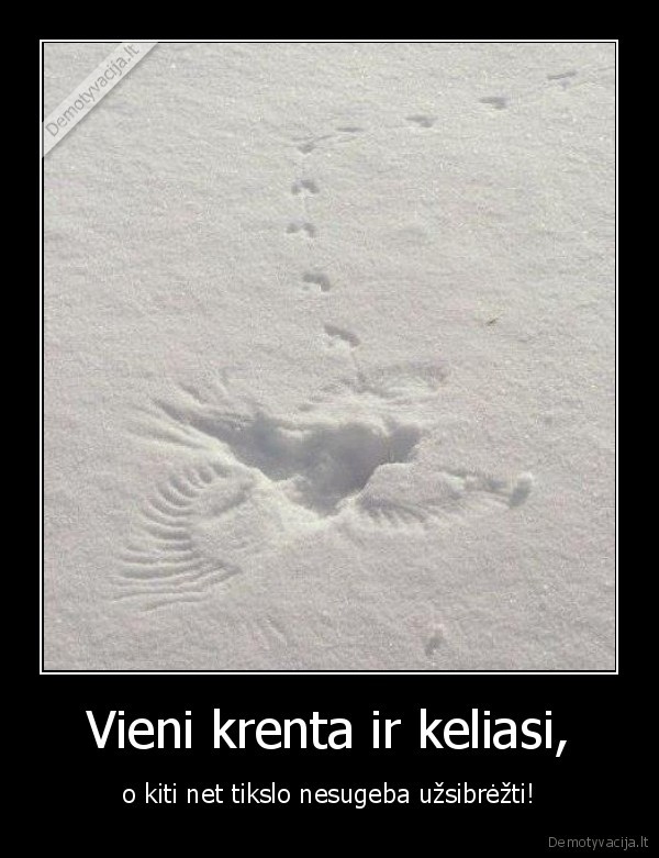 Vieni krenta ir keliasi,