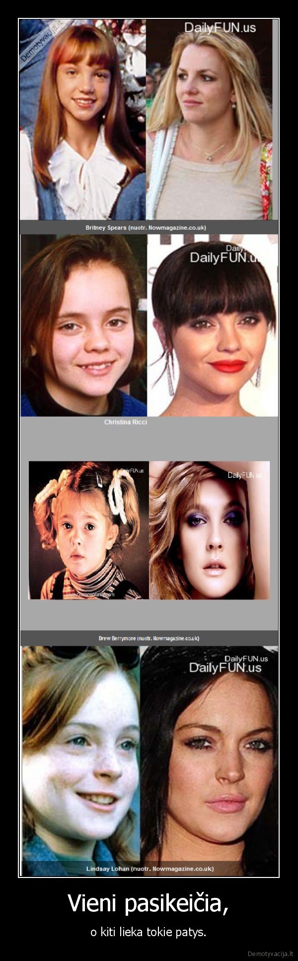 zvaigzdes, vaikysteje, ir, dabar