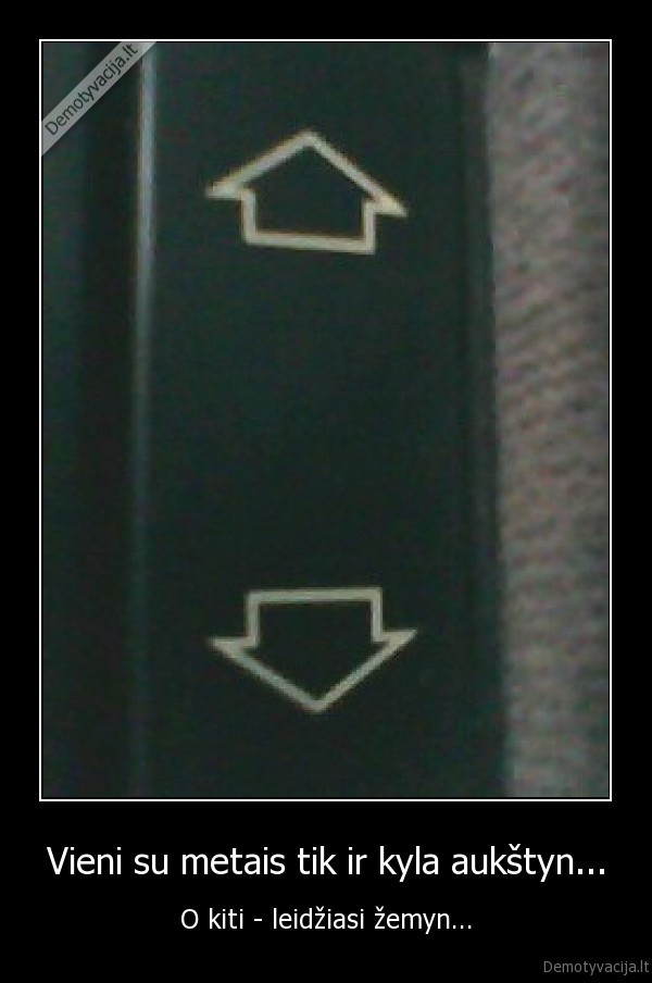 Vieni su metais tik ir kyla aukštyn...