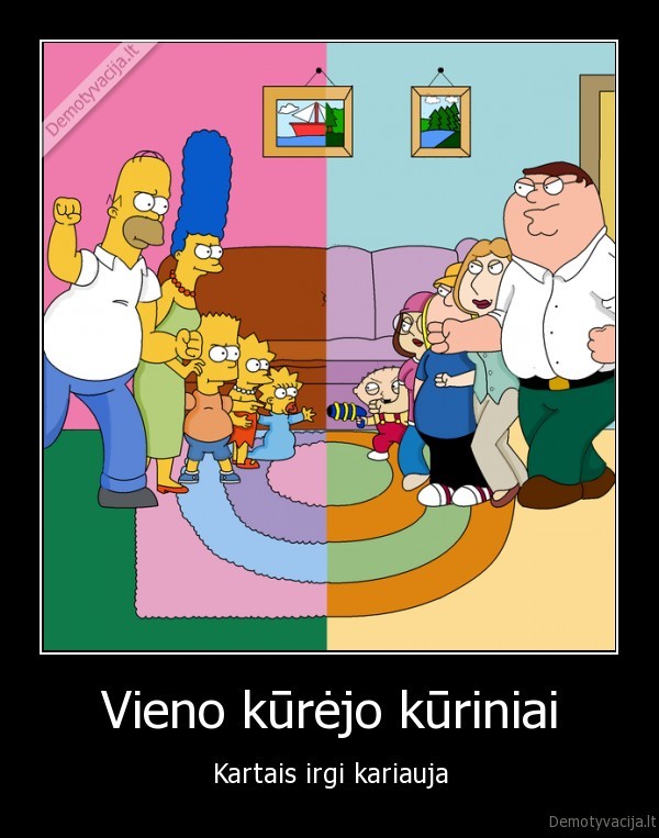 simpsonai,seimos, bicas,matt, groening