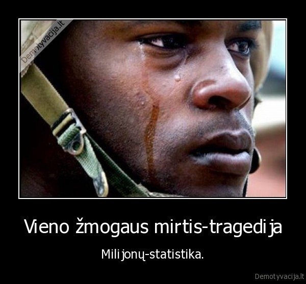 Vieno žmogaus mirtis-tragedija