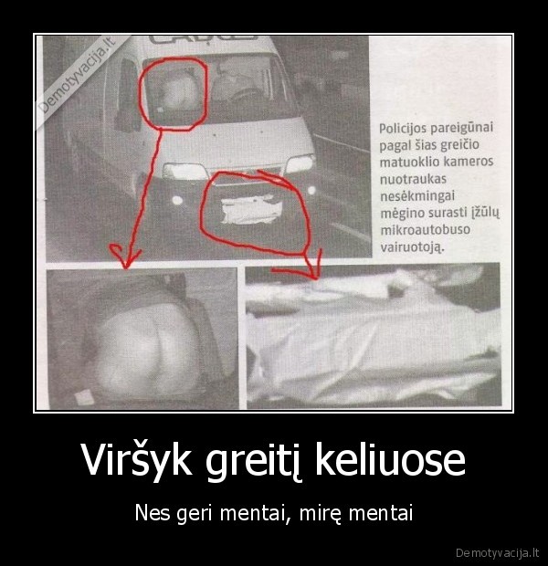 Viršyk greitį keliuose