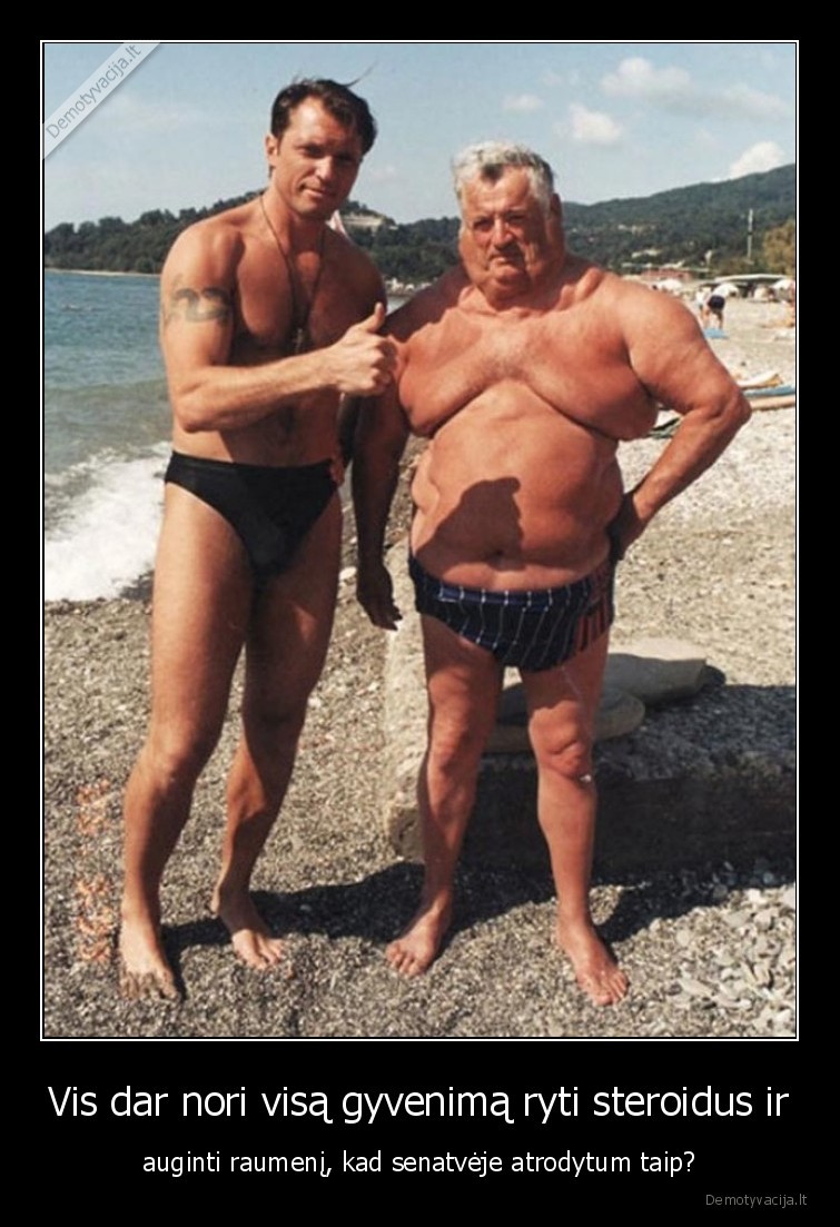svoris,raumenys,steroidai,senatve,kunas,isvaizda