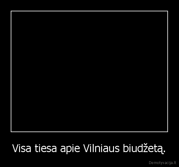 Visa tiesa apie Vilniaus biudžetą.