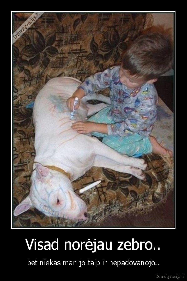 Visad norėjau zebro..