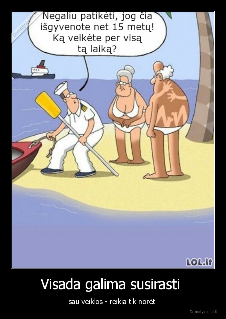 komiksai,veikla,noras,negyvenamoje, saloje,komiksai