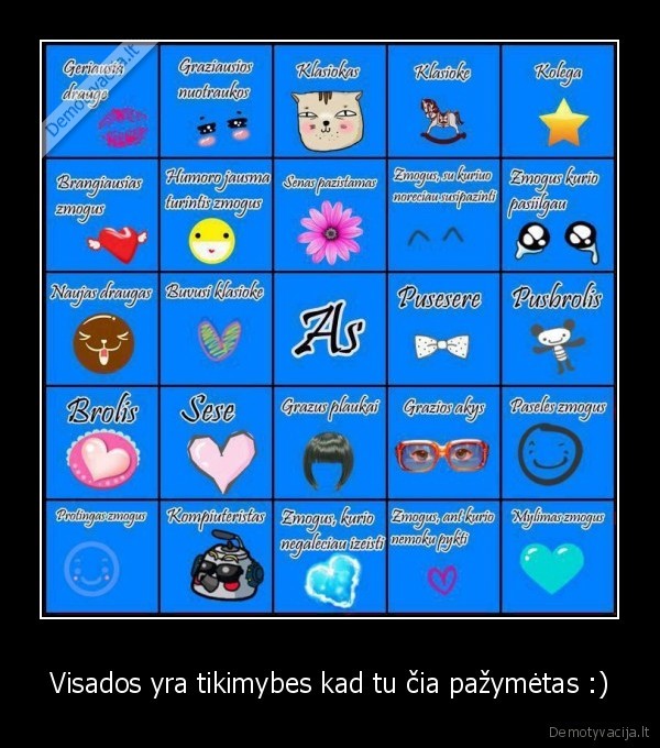 Visados yra tikimybes kad tu čia pažymėtas :)