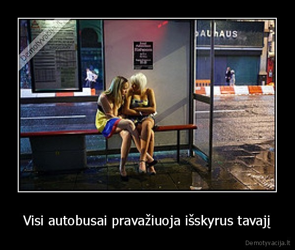autobusas,mergina