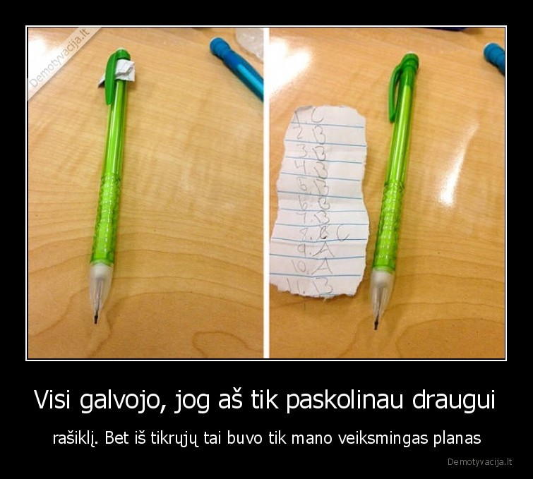 planas, suveike,spargalke,nusirasinejimas,planas,mokslai,rasiklis