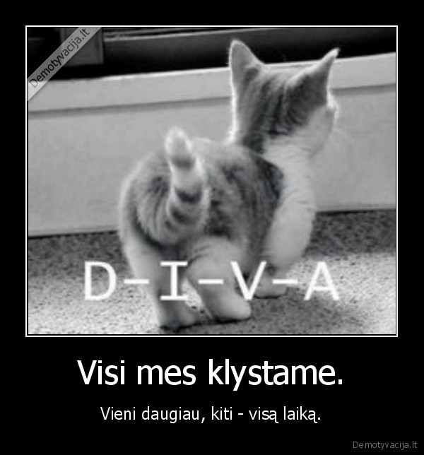 Visi mes klystame.