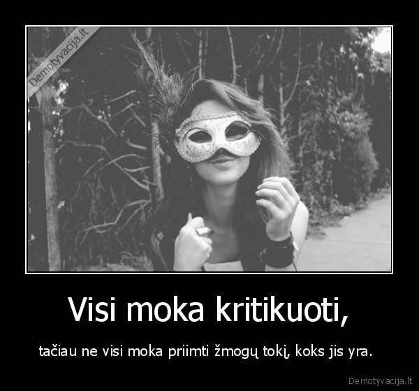 Visi moka kritikuoti,