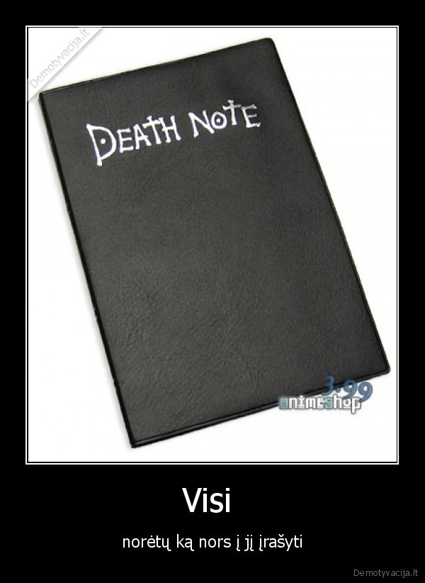 death, note,mirties, uzrasai