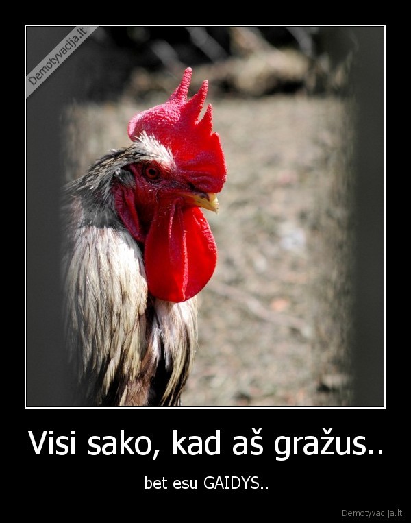 Visi sako, kad aš gražus..