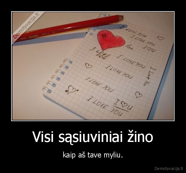 Visi sąsiuviniai žino