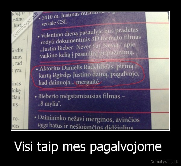 Visi taip mes pagalvojome 