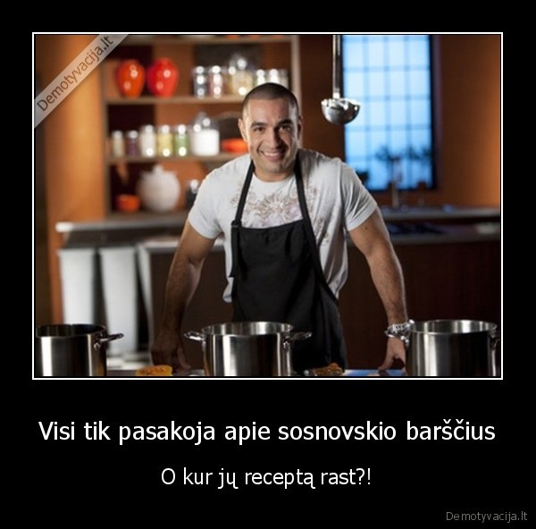 sosnovskio, barsciai,receptai
