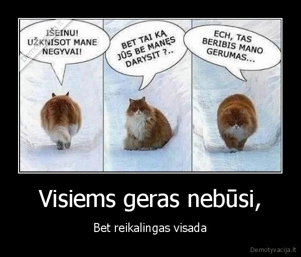 Visiems geras nebūsi,