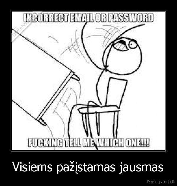 Visiems pažįstamas jausmas