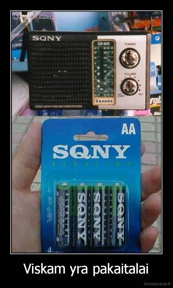 Viskam yra pakaitalai