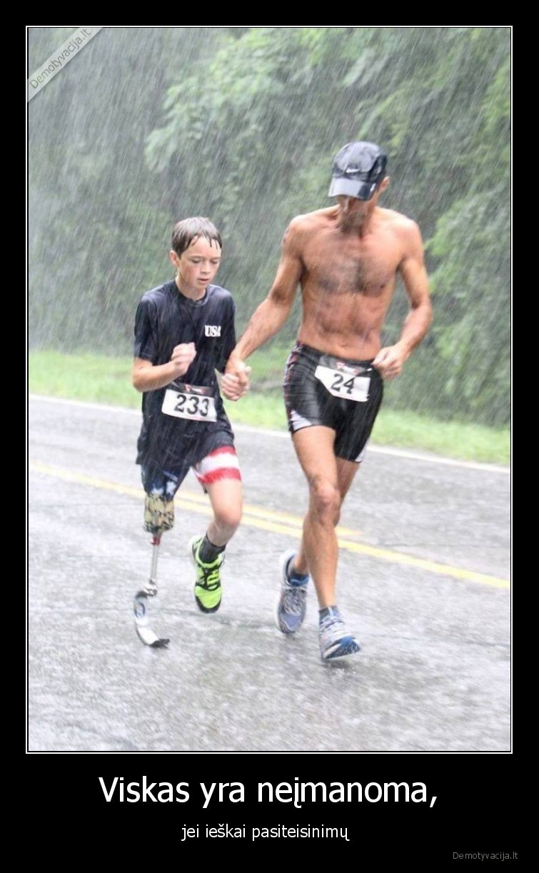 neimanoma,pasiteisinimai,motyvacija