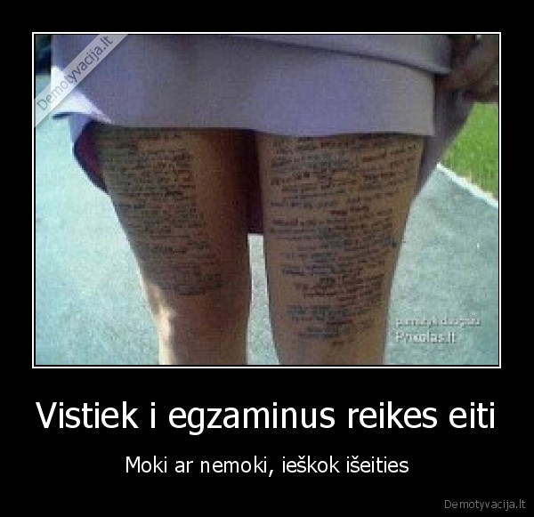 egzaminai,spargalkes