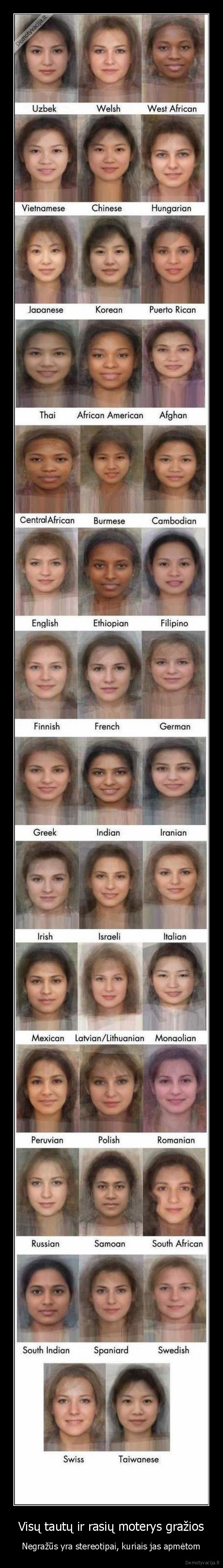 moteris,grozis,pasaulis,stereotipai,rase,tauta