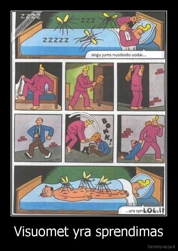 uodai,kanda,spugai,niezti,sprendimas