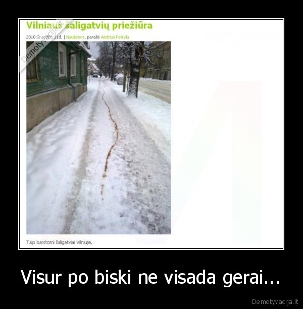 Visur po biski ne visada gerai...