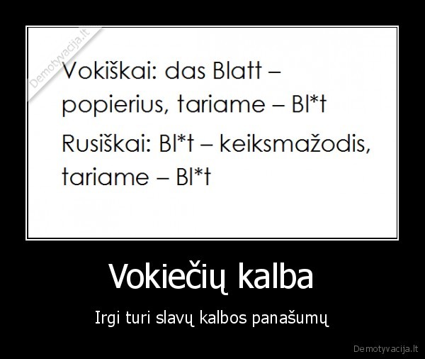 vokieciu,keiksmazodziai,rusu,kalbos