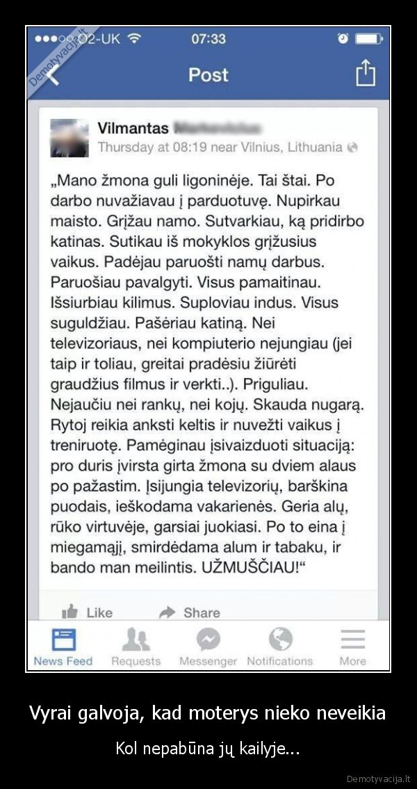 vyrai,moterys,ligonine,facebook, statusas