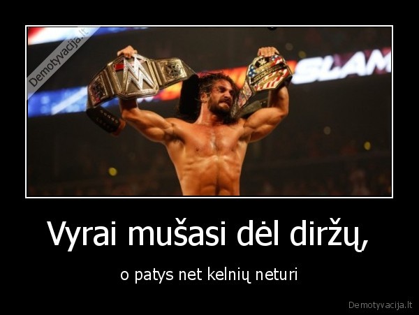 Vyrai mušasi dėl diržų,