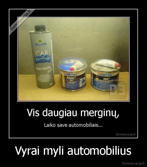 Vyrai myli automobilius