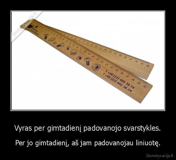 Vyras per gimtadienį padovanojo svarstykles.