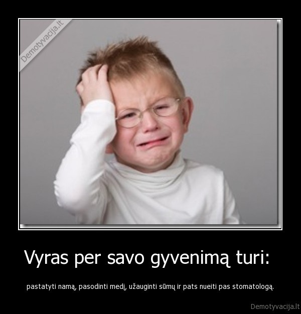 Vyras per savo gyvenimą turi: 