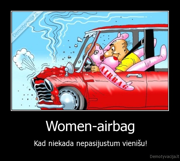 women, airbag