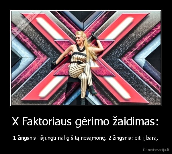 X Faktoriaus gėrimo žaidimas: