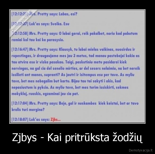 Zjbys - Kai pritrūksta žodžių