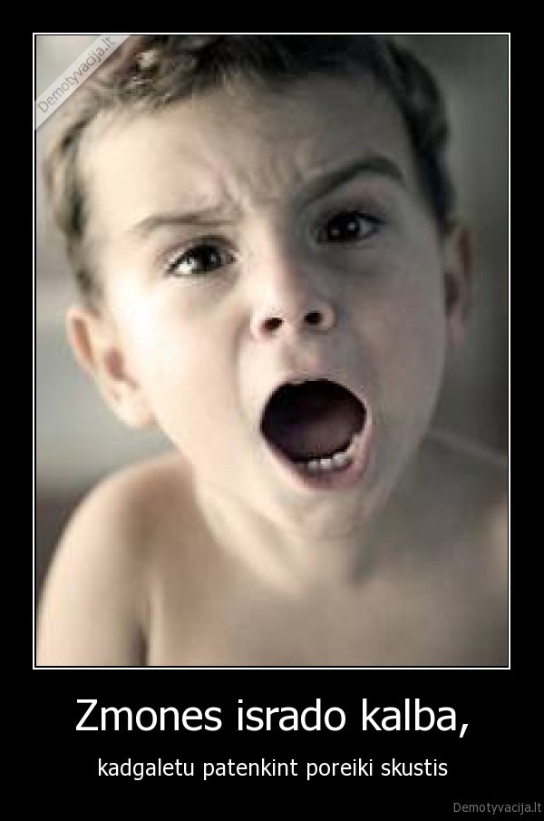 Zmones isrado kalba,