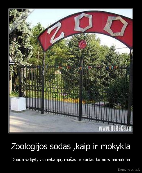 Zoologijos sodas ,kaip ir mokykla