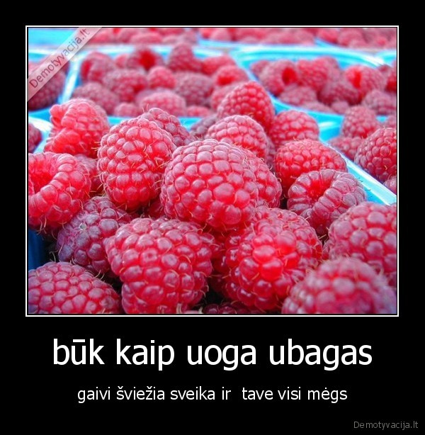 būk kaip uoga ubagas