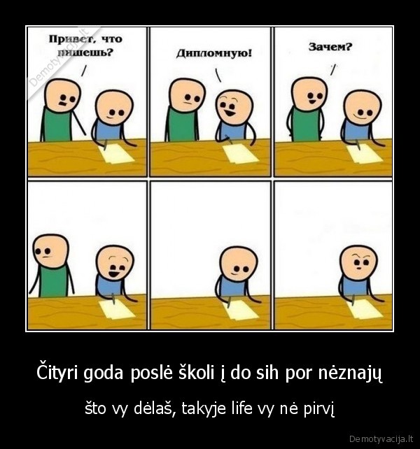 Čityri goda poslė školi į do sih por nėznajų