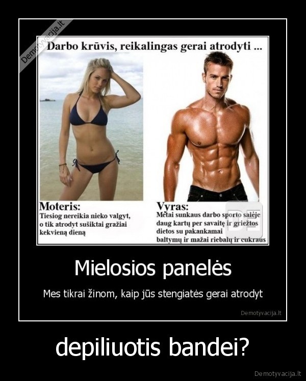 depiliuotis bandei?