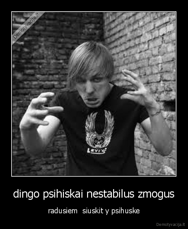 dingo psihiskai nestabilus zmogus