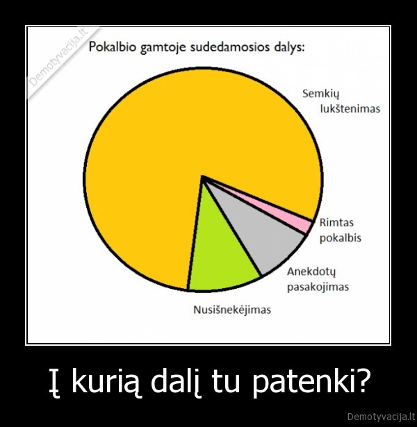 Į kurią dalį tu patenki?