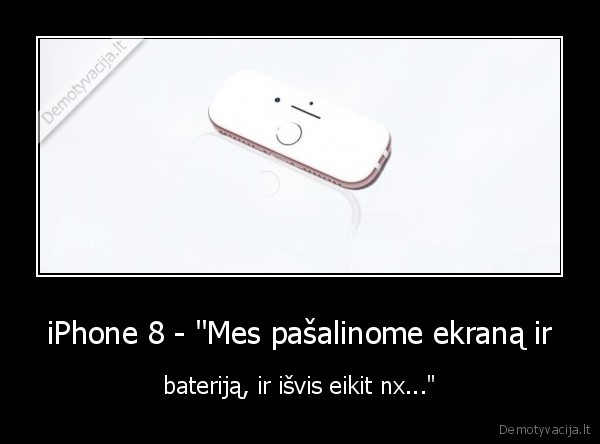 iPhone 8 - &quot;Mes pašalinome ekraną ir