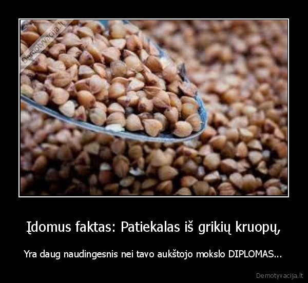 Įdomus faktas: Patiekalas iš grikių kruopų,