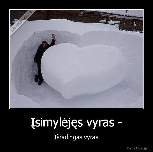 sirdele, is, sniego,meile,vyras, romantikas